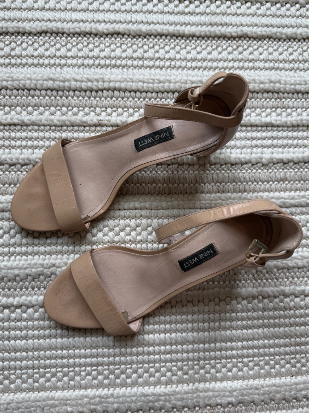Nine West Nude Strap Heels